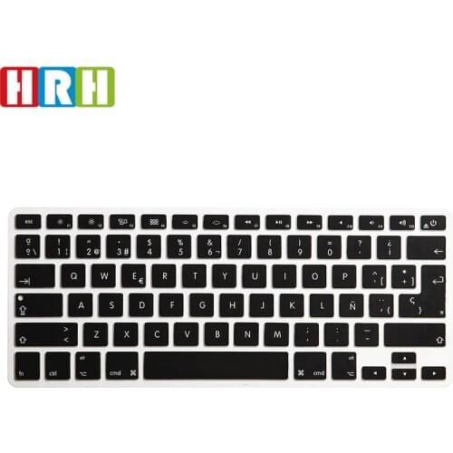 HRH EU US Layout Spanish ESP Silicone Keyboard Protector Flim Cover Skin for Apple MacBook Pro Air Retina 13 15 17 Before 2016