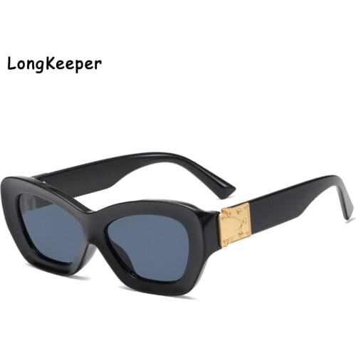 2021 Thick frame Cat Eye Sunglasses Women Men Luxury Brand Designer Travel Sun Shades Steampunk Sun Glasses Lady Female Gafas de