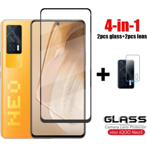 Glass iQOO Neo 5 Full Cover Tempered Glass For Vivo iQOO Neo 5 HD Camera Lens Film Phone Screen Protector iQOO Neo 3 5 Glass