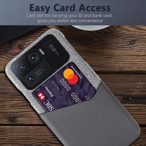 Cloth Texture Card Slot Cover For Xiaomi Mi 11 Ultra Funda Luxury Febric Slim Antiskid Case For Xiomi Mi11 Ultra 6.81" 2021 Capa