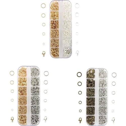 1 Box Mixed Open Jump Rings Lobster Clasps For Jewlery Making Kit Findings