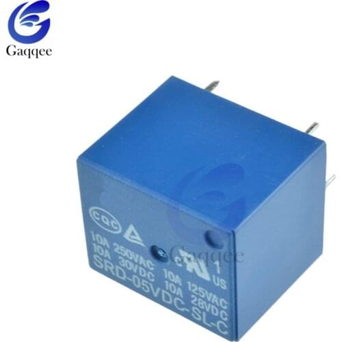 20PCS/Lot Power Relay T73 SRD-05VDC-SL-C DC 5V Rating Coil SPDT Miniature Power Relay Shield Household Appliance 5 Pin PCB Relay