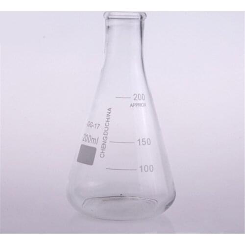 200ml,Glass Erlenmeyer Flask,Glass Conical Flask,Narrow Neck ,Laboratory Glassware