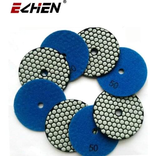 3Pcs 4"/100mm Diamond Dry Polishing Pads Stone Resin Bond Buffing Pad Granite Marble Polisher And Grinder