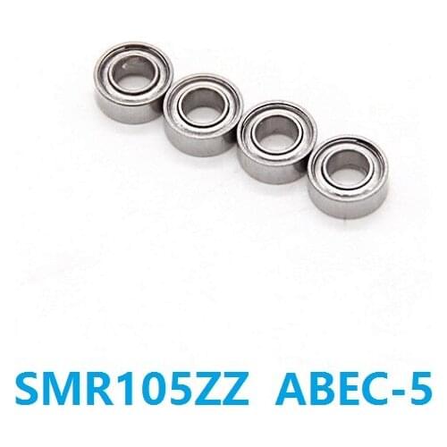 50pcs ABEC-5 SMR105ZZ SMR105 ZZ Stainless steel ball bearing Miniature 5x10x4 mm Shielded Deep Groove Ball Bearing 5*10*4mm