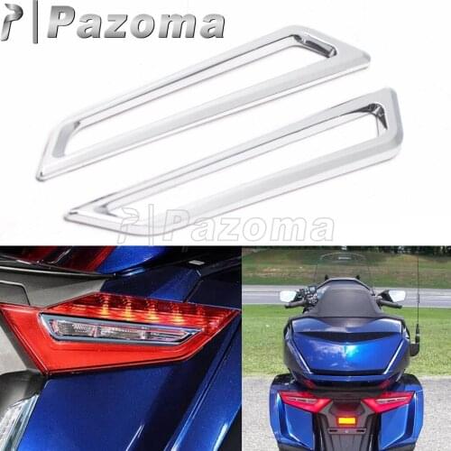 For Honda Goldwing Taillight Trim Case Chrome Plastic Motorcycle Tail Light Cover Trims Fits GoldWing Tour DCT Airbag 2018-2020