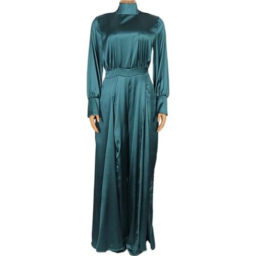 Dubai Muslim Fashion Hijab Jumpsuit Turkey Kaftan Islam American Clothing African Dresses For Women Robe Musulman De Mode