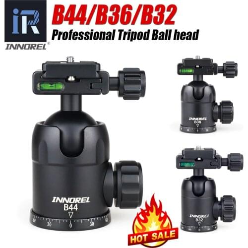 INNOREL B44/B36/B32 Aluminum Alloy Panoramic Camera Tripod Head Max Load 15/12/8kg with Quick Release Plate for Telephoto Lens