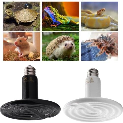 110-120V Heating Light Bulb Aquarium Sunbath Lamp Turtles Heat Emitter No Lights with E27 Socket for Pet Reptile