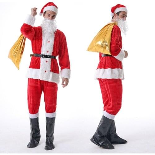 Best-selling Christmas Carnival Party Performance Costume Suit Adult Santa Claus Role-playing Party Costume Halloween Costume