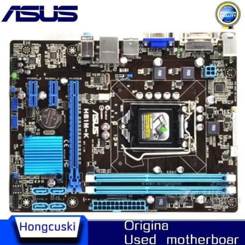 For Asus H61M-K Desktop Motherboard H61 Socket LGA 1155 i3 i5 i7 DDR3 Micro-ATX UEFI BIOS Original Used Mainboard On Sale