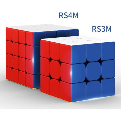 MoYu RS3M 2020 Magnetic RS4M Magic Cubes Cubing Classroom Moyu RS3M Magnets Speed Puzzle Cubes 4x4 RS3M