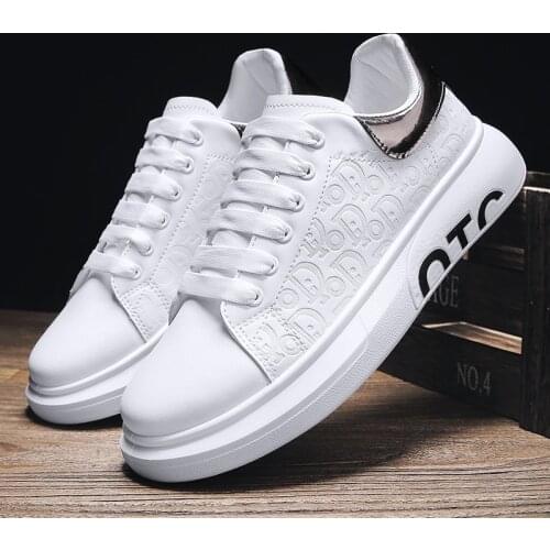 Mens shoes summer breathable leather shoes casual sports shoes board shoes white shoes