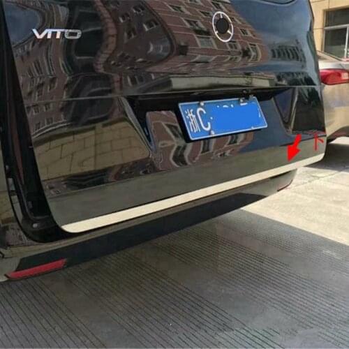 Car Rear Trunk Decal Cover Trim Sticker Stainless Fit For Mercedes Benz VITO 2017 Car Styling