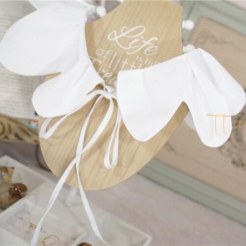 New Fashion Neckerchief exagerate wire weaving court design Raffle collar shape Wave Cotton accessories Leaf hollow Scarf Women