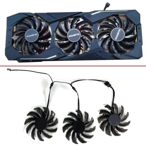 Original 75mm PLD08010S12HH T128010SU 4PIN GPU FAN For Gigabyte RTX2070 Heat Sink Cooling Fans