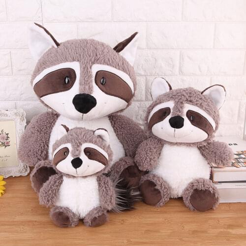 Kawaii Raccoon Plush Toy Lovely Raccoon Cute Soft Stuffed Animals Doll Pillow for Girls Children Kids Baby Birthday Gift 25cm