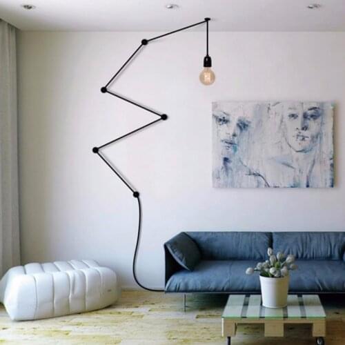 Retro Post-modern DIY Combination Lines E27 Pendant Light For Living Room Bedroom Deco Ac 80-265v 1427