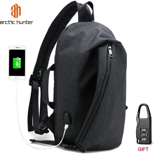 ARCTIC HUNTER Fashion Men Backpack for Laptop USB Port Waterproof Travel Backpack Large Capacity College Student School Rucksack