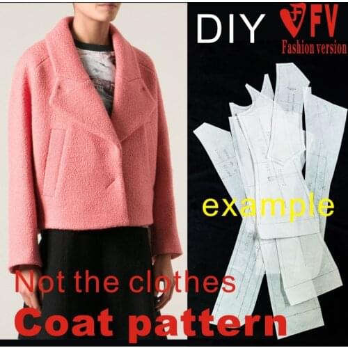 Clothing DIY Overcoat Sewing Pattern Coat Sewing Template Cutting drawing BFY-47
