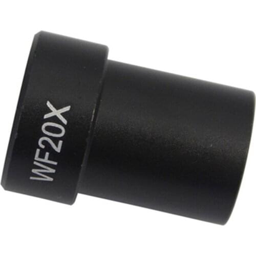 Datyson Material 20mm 20X Magnification 10mm Eyepiece Diameter Broadband Blue Film Microscope Wide-Angle Eyepiece Metal