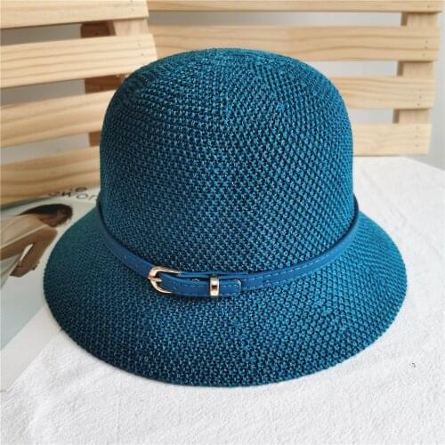 Fibonacci Sun Hats For Women Summer Bucket Hat Buckle Ladies Sunscreen Fisherman Hat Fashion Simple Wild Beach Straw Hat Visor