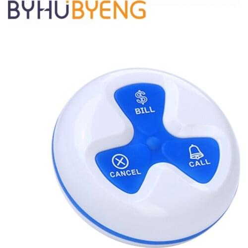 BYHUBYENG New Call Restaurant Service Waterproof Wireless Waiter Button For Disability Emergency Calling Paging System Pager