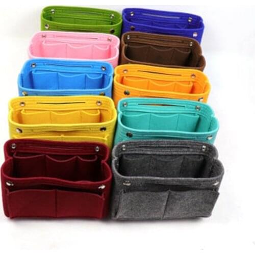 Brand Make up Organizer Felt Insert Bag For Handbag Travel Inner Purse Portable Cosmetic Bags Fit Various Brand Bags