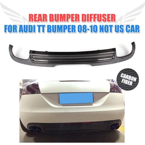 Carbon Fiber Rear Guard Bumper Diffuser Lip Spoiler For Audi TT 8J Standard Bumper 2008 - 2010 Not For US Car