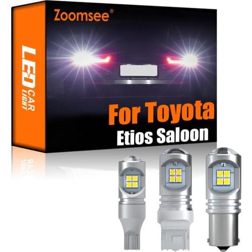 Zoomsee 2Pcs White Reverse LED For Toyota Etios Saloon 2010-2019 Canbus Exterior Backup Light Rear Tail Bulb Vehicle Lamp Parts