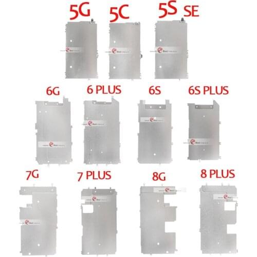 10pcs For iPhone 5 5S 5C 6 7 8 PLUS LCD Screen Holder Inner Metal Plate Display Shield Backplate Protector Cover Bracket Part