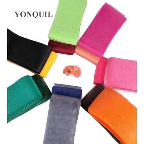 4''/10Cm Crinoline Horsehair Fabric DIY Hair Accessories Weding Kentucky Derby Fascinators Craft 4 Colors/Lot 100Yards/Lot