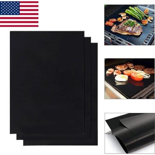 Barbecue Grill Mats DIY Reusable Non-stick Heat Resistant Cooking Barbecue Baking Sheet Oven Pad Home Kitchen Accessories 5PCS