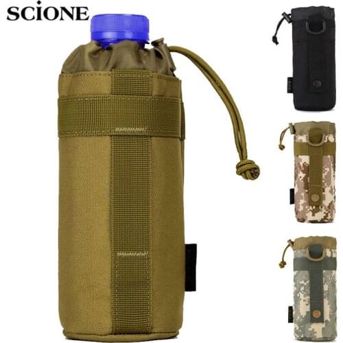 550ml Water Bottle Pouch For Tactical Molle System Bags Kettle Pocket Holder Army Gear Bag Waterproof Camping Hiking Sac XA597WA