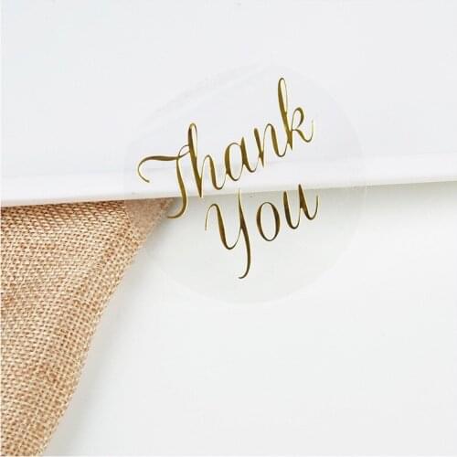 600pcs Transparent Waterproof Sealing Stickers Decorative PVC Thank you Sticker DIY Scrapbooking lable