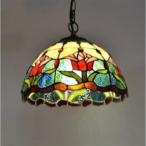 86LIGHT Tiffany Pendant Light LED Lamp Modern Colorful Fixtures For Home Dining Room Decoration