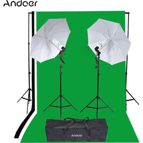 Andoer Photography Studio Portrait Product Light Lighting Tent Kit Photo Video Equipment (135W Bulb+Bulb Holder+2 * and more)