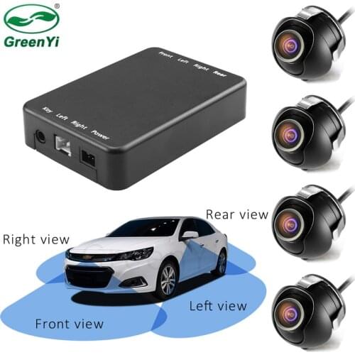 For 360 Degrees Parking Monitor System . 4 CH Video Input Control Switch Box System For Front Rear Left Right Side Camera