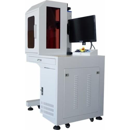 Half closed cover economical 20W 30W 50W fiber laser marking machine for stainless steel, copper,aluminum