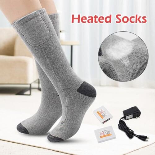 High-quality 3.7V Winter Cotton Breathable Sweat-absorbing Shaping Elastic Heating Heat Warm Socks