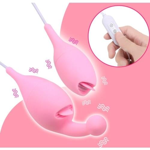 IKOKY Anal Plug Vibrating Egg Tongue Licking Vibrator G-Spot Massager Nipple Clitoris Stimulator Sex Toys for Women Oral Sex