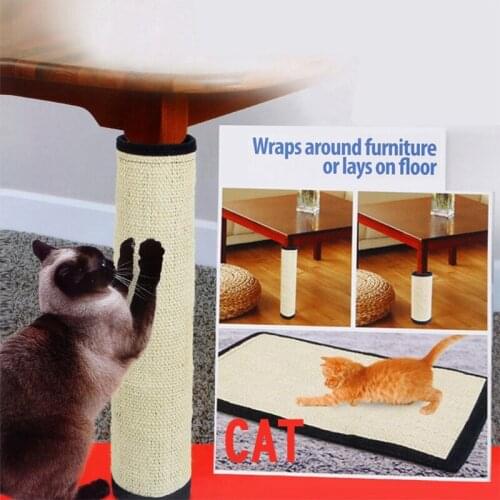 Cat Scratching Post Mat For Cats Natural Sisal Protecting Furniture Foot Chair Protector Pad Climbing Tree cat Scratch Board Pad