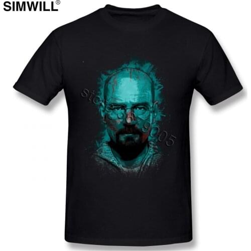Male Urban Short Sleeved Heisenberg T Shirt Bloody Mr. White Print Tshirt O-neck Cotton Plus Size Tee Breaking Bad T-shirt