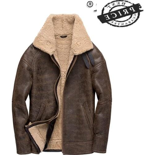 Natural Fur Coat Men Motorcycle Male Jacket Real Sheep Shearling Winter Mens Jackets and Coats Fashion 2021 Veste Homme 3