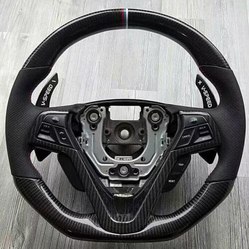 OEM Cuatomized Gloss/Matt l LED Carbon Fiber Sports Steering Wheel Alcantara Leather compatible for Hyundai Veloster 2016-2020