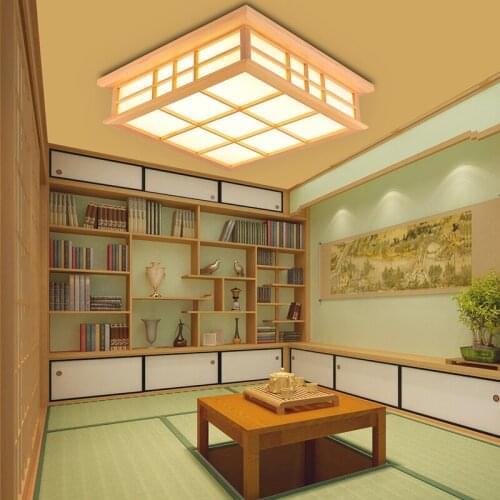 Ceiling lights for living room Japanese style tatami lamp LED wooden ceiling lighting dining room bedroom lamp