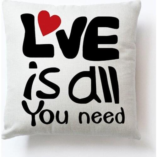 Love Couple Novel Lovely PillowCases Sofa Living Room Decoration 1Pcs 45x45cm Nap Pillowsham Cushion Cover for Children Gift