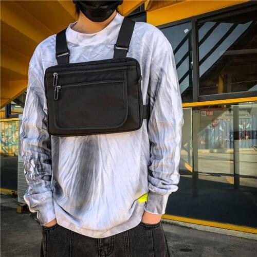 Sports Tactical Chest Rig Bag Unisex Belt Waist Pack Street Style Vest Bags Men Trend Tactical Pack Running Women Chest Pouch