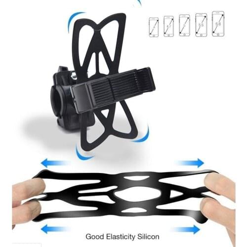 Universal Cell Phone Holder For Motorcycle GPS Map 360 Rotation Bicycle Silicone