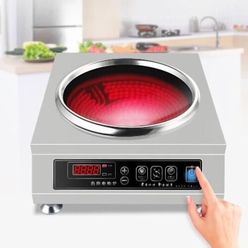 Concave electric induction cooker pottery stove 3500w high-power commercialinfrared household stir fry desktop light wave stove